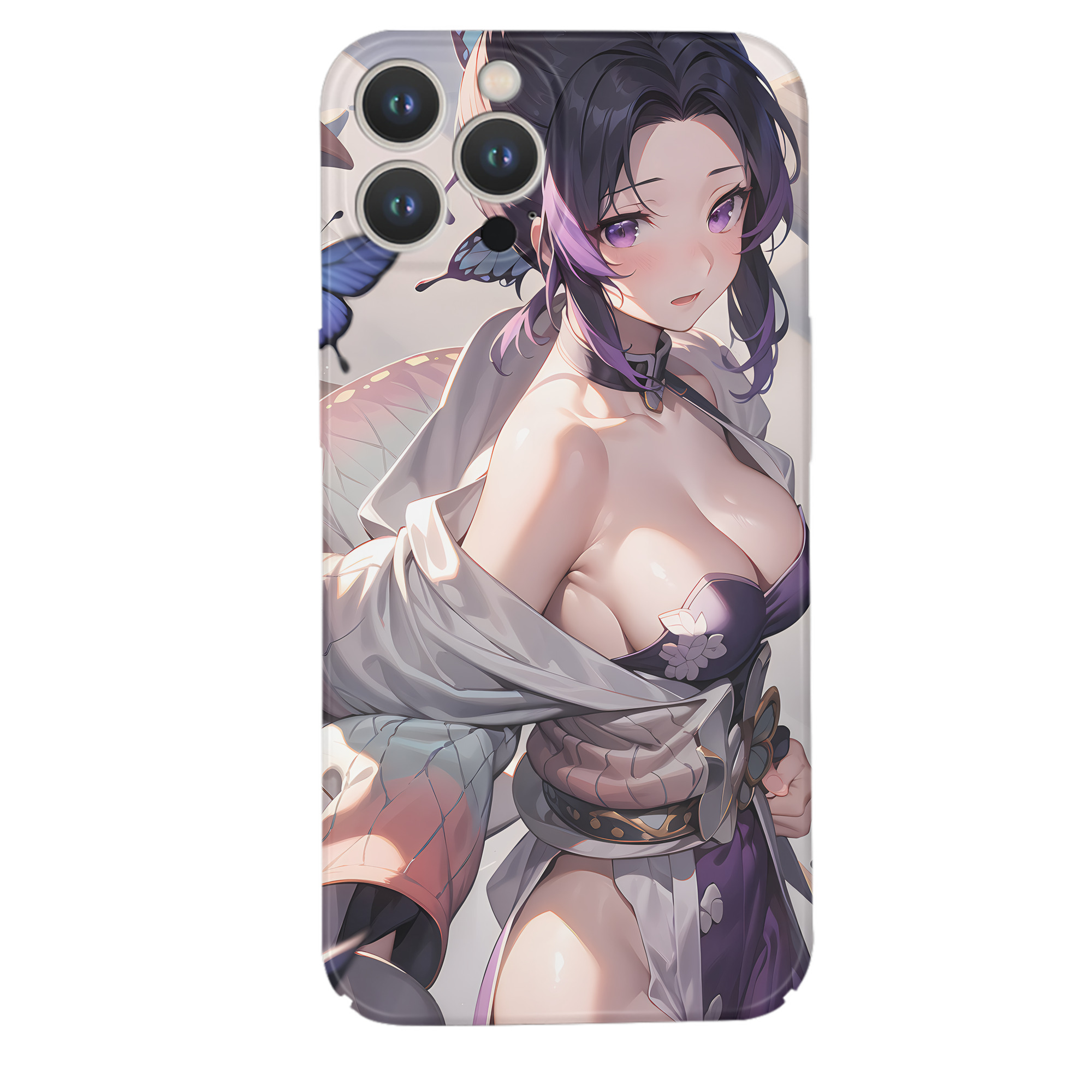 （画像用） 鬼滅の刃（きめつのやいば）蟲柱-胡蝶 しのぶ／こちょう しのぶ Kochou Shinobu 【iPhone 14シリーズ対応】ハードケース